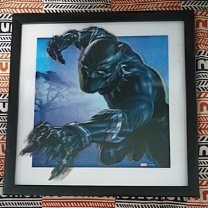 Marvel Black Panther Dynamic Blue and Black Poster